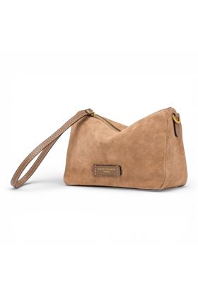 Pochette Gianni Chiarini in camoscio colore caramello. GIANNI CHIARINI | 10224-CARAMEL